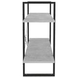 NNEVL 2-Tier Book Cabinet Concrete Grey 100x30x70 cm Chipboard