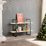 NNEVL 2-Tier Book Cabinet 100x30x70 cm Solid Pine Wood