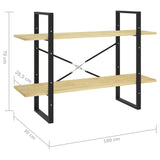 NNEVL 2-Tier Book Cabinet 100x30x70 cm Solid Pine Wood