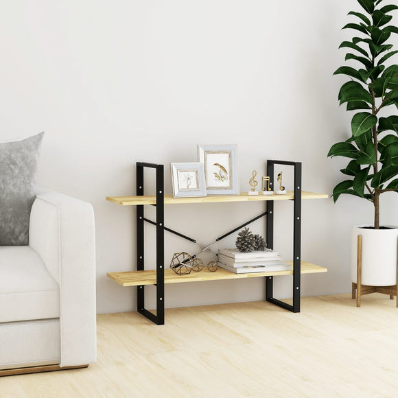 NNEVL 2-Tier Book Cabinet 100x30x70 cm Solid Pine Wood