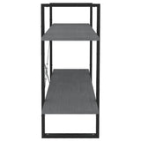 NNEVL 2-Tier Book Cabinet Grey 100x30x70 cm Solid Pine Wood