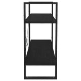 NNEVL 2-Tier Book Cabinet Black 100x30x70 cm Solid Pine Wood