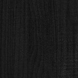 NNEVL 2-Tier Book Cabinet Black 100x30x70 cm Solid Pine Wood