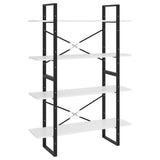 NNEVL 4-Tier Book Cabinet White 100x30x140 cm Chipboard