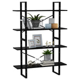 NNEVL 4-Tier Book Cabinet Black 100x30x140 cm Chipboard