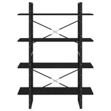 NNEVL 4-Tier Book Cabinet Black 100x30x140 cm Chipboard