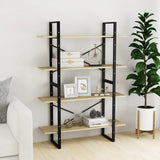 NNEVL 4-Tier Book Cabinet Sonoma Oak 100x30x140 cm Chipboard