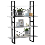 NNEVL 4-Tier Book Cabinet Concrete Grey 100x30x140 cm Chipboard