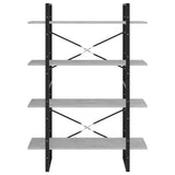 NNEVL 4-Tier Book Cabinet Concrete Grey 100x30x140 cm Chipboard