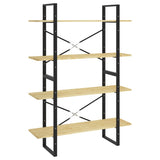 NNEVL 4-Tier Book Cabinet 100x30x140 cm Solid Pine Wood