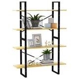 NNEVL 4-Tier Book Cabinet 100x30x140 cm Solid Pine Wood