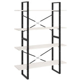 NNEVL 4-Tier Book Cabinet White 100x30x140 cm Solid Pine Wood