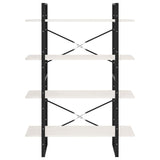 NNEVL 4-Tier Book Cabinet White 100x30x140 cm Solid Pine Wood