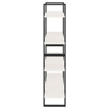 NNEVL 4-Tier Book Cabinet White 100x30x140 cm Solid Pine Wood