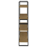 NNEVL 4-Tier Book Cabinet Brown 100x30x140 cm Solid Pine Wood