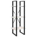 NNEVL 3-Tier Book Cabinet White 40x30x105 cm Solid Pinewood