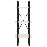 NNEVL 3-Tier Book Cabinet White 40x30x105 cm Solid Pinewood
