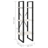 NNEVL 3-Tier Book Cabinet White 40x30x105 cm Solid Pinewood