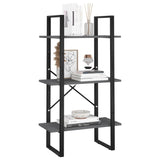 NNEVL Storage Shelf Grey 60x30x105 cm Solid Pine Wood