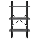 NNEVL Storage Shelf Grey 60x30x105 cm Solid Pine Wood