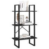 NNEVL Storage Shelf Black 60x30x105 cm Solid Pine Wood