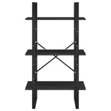 NNEVL Storage Shelf Black 60x30x105 cm Solid Pine Wood