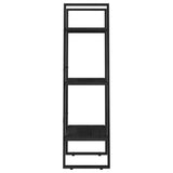 NNEVL Storage Shelf Black 60x30x105 cm Solid Pine Wood