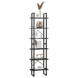 NNEVL Storage Shelves 2 pcs Black 60x30x210 cm Chipboard