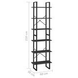NNEVL Storage Shelves 2 pcs Black 60x30x210 cm Chipboard