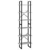 NNEVL Storage Shelves 2 pcs Concrete Grey 60x30x210 cm Chipboard