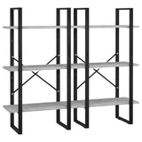 NNEVL Storage Shelves 2 pcs Concrete Grey 60x30x210 cm Chipboard