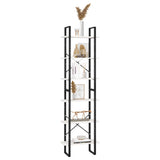 NNEVL Storage Shelf White 60x30x210 cm Solid Pine Wood