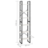 NNEVL Storage Shelf White 60x30x210 cm Solid Pine Wood