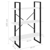 NNEVL Book Cabinet White 80x30x105 cm Chipboard