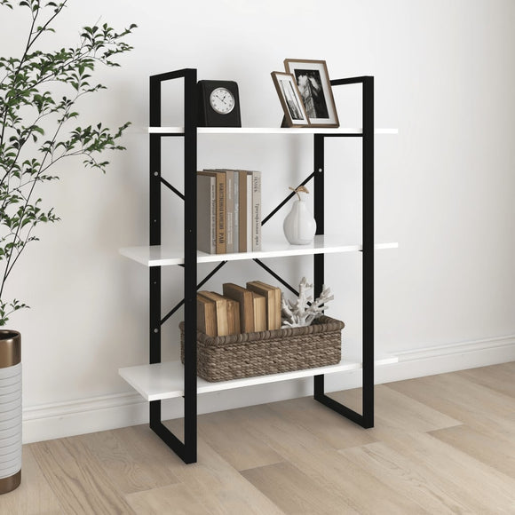 NNEVL Book Cabinet White 80x30x105 cm Chipboard