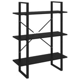 NNEVL Book Cabinet Black 80x30x105 cm Chipboard