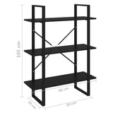 NNEVL Book Cabinet Black 80x30x105 cm Chipboard