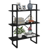 NNEVL Book Cabinet Black 80x30x105 cm Chipboard