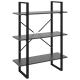 NNEVL Book Cabinet Grey 80x30x105 cm Chipboard