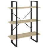 NNEVL Book Cabinet Sonoma Oak 80x30x105 cm Chipboard