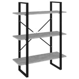 NNEVL Bookshelf Concrete Grey 80x30x105 cm Chipboard