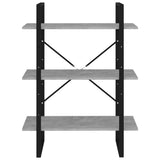 NNEVL Bookshelf Concrete Grey 80x30x105 cm Chipboard