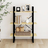 NNEVL 3-Tier Book Cabinet 80x30x105 cm Solid Pine Wood