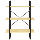 NNEVL 3-Tier Book Cabinet 80x30x105 cm Solid Pine Wood