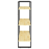 NNEVL 3-Tier Book Cabinet 80x30x105 cm Solid Pine Wood