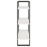 NNEVL 3-Tier Book Cabinet White 80x30x105 cm Solid Pine Wood