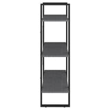NNEVL 3-Tier Book Cabinet Grey 80x30x105 cm Solid Pine Wood