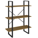 NNEVL 3-Tier Book Cabinet Brown 80x30x105 cm Solid Pine Wood
