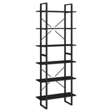 NNEVL High Cabinet Black 80x30x210 cm Chipboard