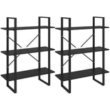 NNEVL High Cabinet Black 80x30x210 cm Chipboard
